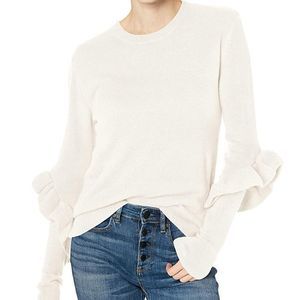 NWOT Nicole Miller Studio Ruffle Sleeve Sweater‎